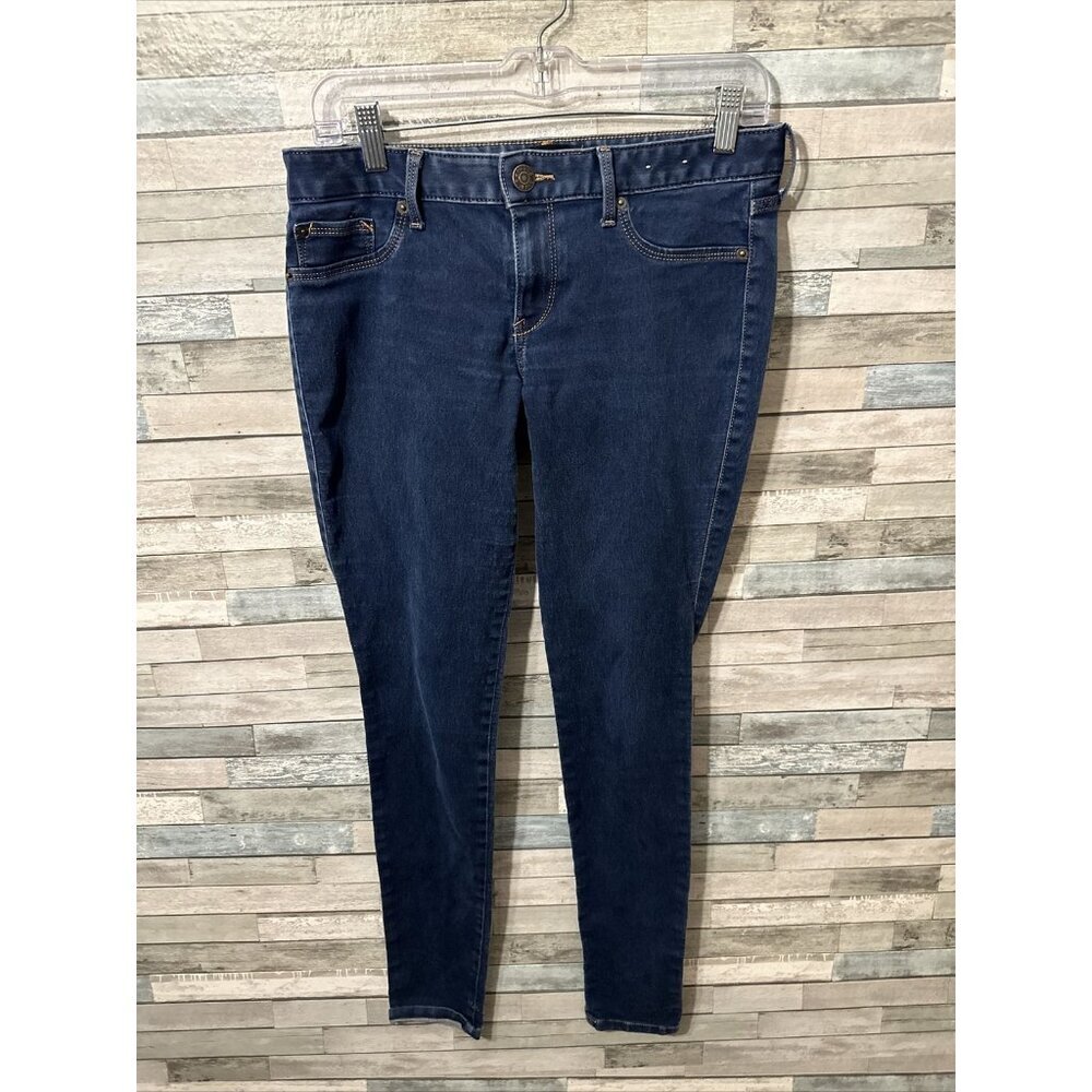 Women’s Express Denim Jeans Dark Wash Skinny Low Rise Size 6L
